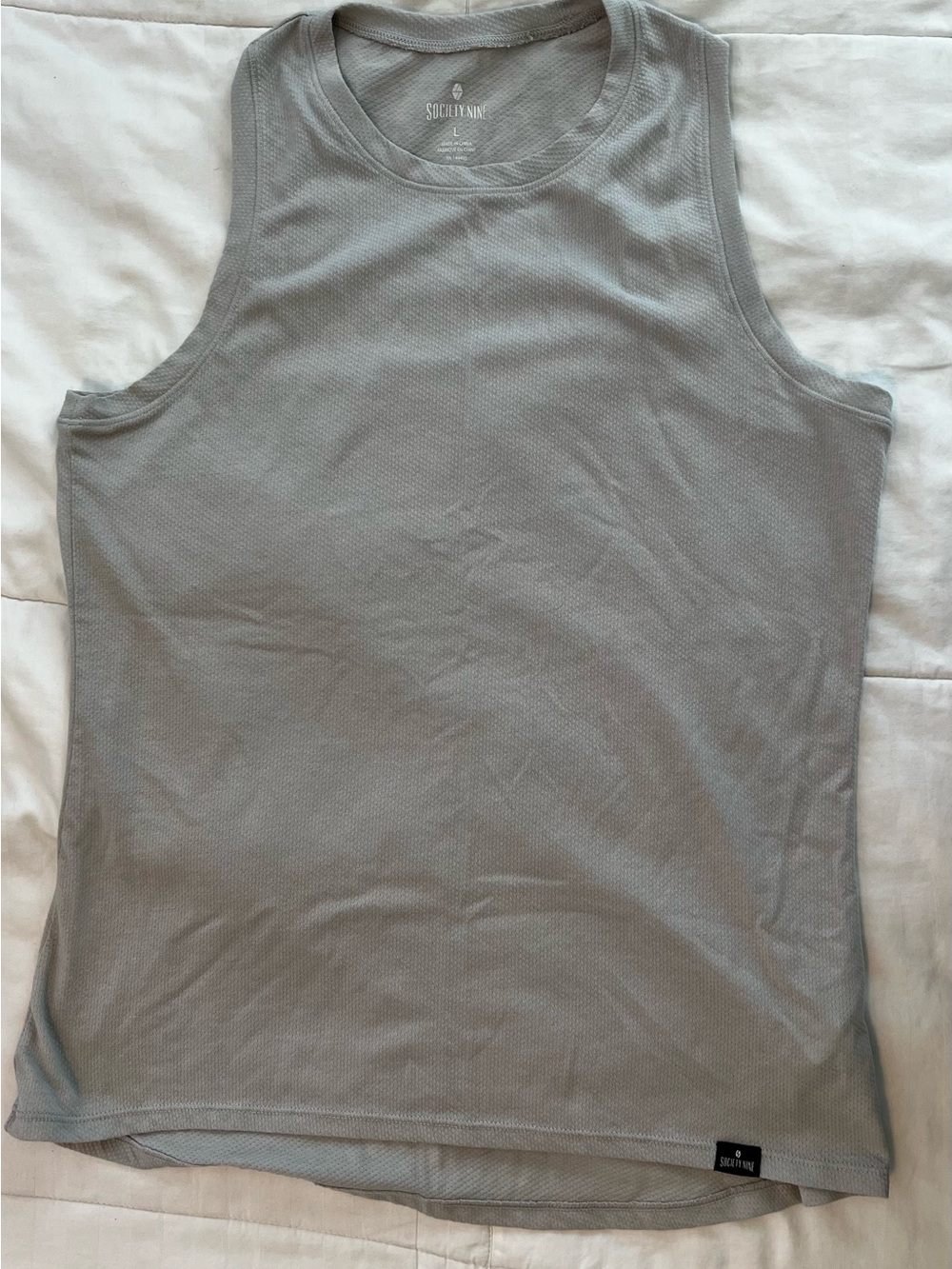 Sculpted Racerback Tank Top — Light Gray